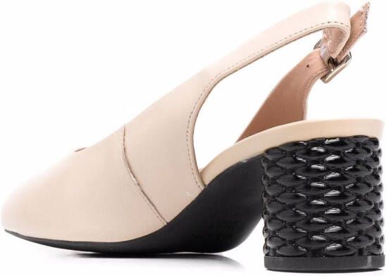 Geox slingback block heel pumps Neutrals