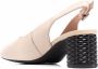 Geox slingback block heel pumps Neutrals - Thumbnail 3