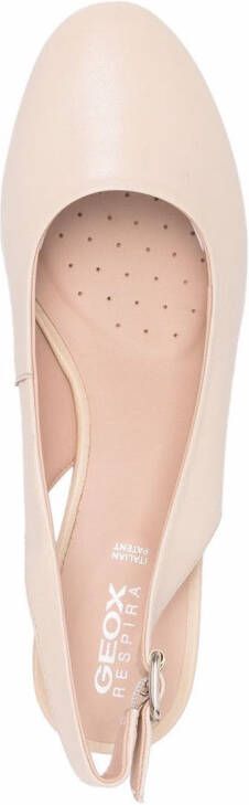 Geox slingback block heel pumps Neutrals