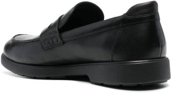 Geox Spherica EC11 leather penny loafers Black