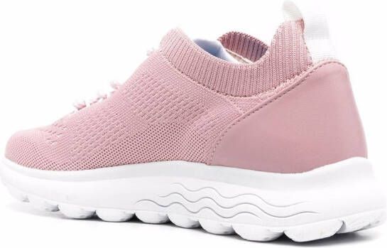 Geox Spherica knit lace-up sneakers Pink