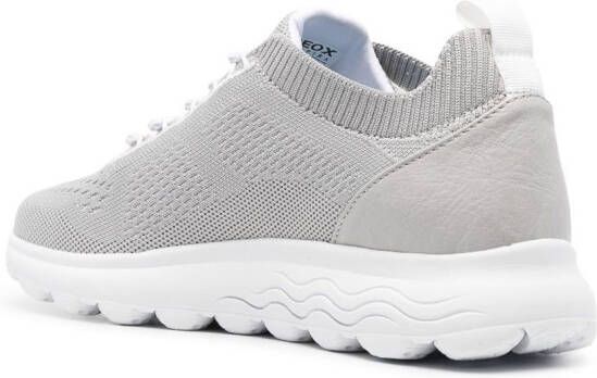 Geox Spherica lace-up knit sneakers Grey