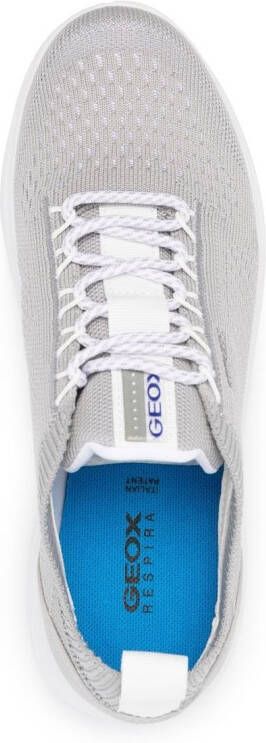 Geox Spherica lace-up knit sneakers Grey