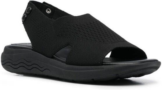 Geox Spherica platform sandals Black