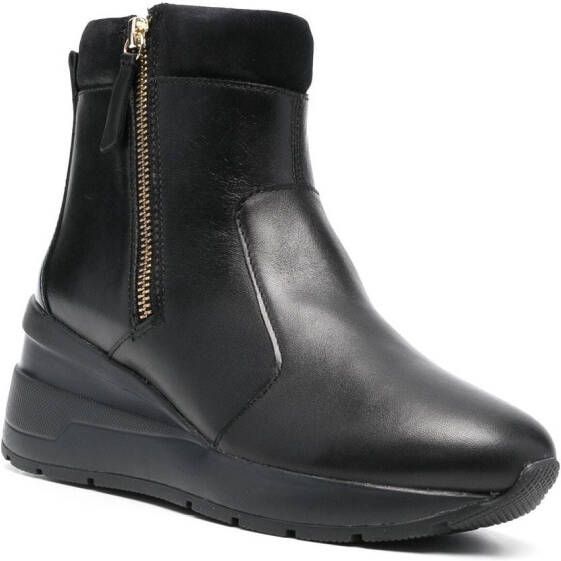 Geox Zosma leather ankle boots Black