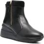 Geox Zosma leather ankle boots Black - Thumbnail 2