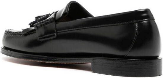 G.H. Bass & Co. flat sole leather loafers Black