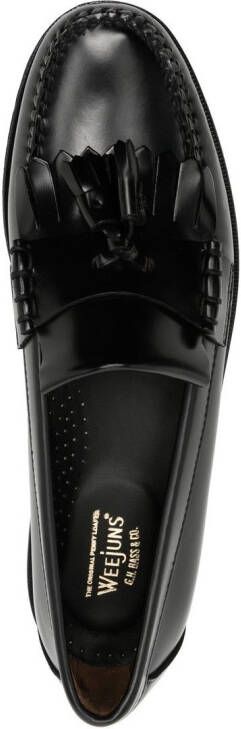 G.H. Bass & Co. flat sole leather loafers Black
