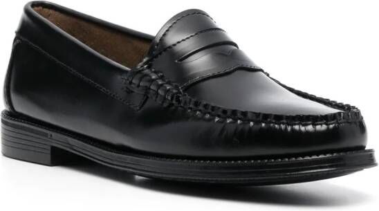 G.H. Bass & Co. round-toe leather loafers Black