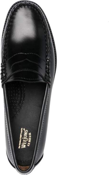 G.H. Bass & Co. round-toe leather loafers Black