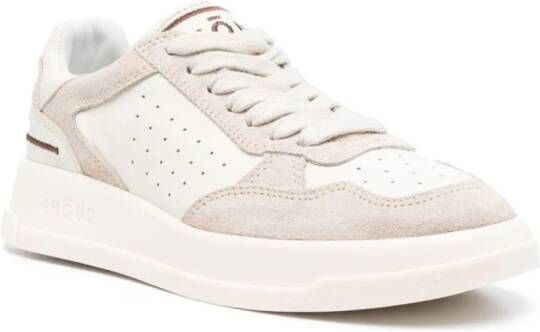 GHŌUD panelled leather sneakers Neutrals