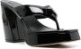 GIABORGHINI 110mm patent-leather platform sandals Black - Thumbnail 2
