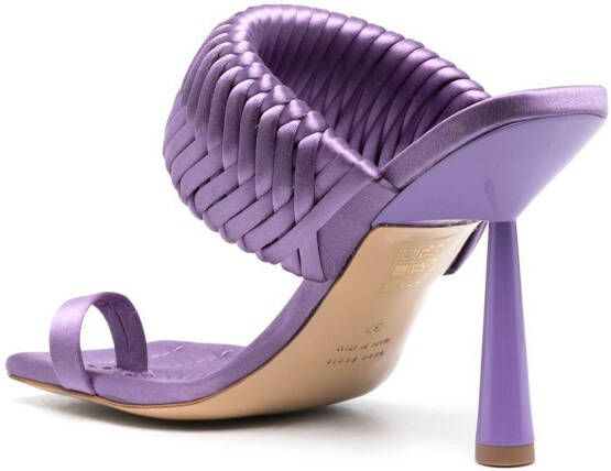 GIABORGHINI 110mm woven square-toe sandals Purple