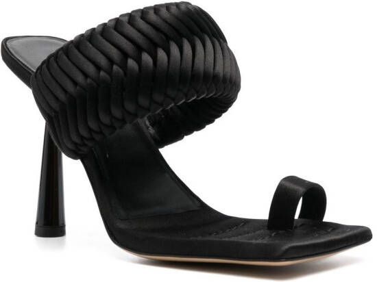 GIABORGHINI 115mm leather heeled sandals Black