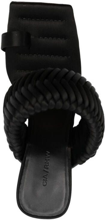 GIABORGHINI 115mm leather heeled sandals Black