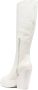 GIABORGHINI 120mm knee-high leather boots White - Thumbnail 3