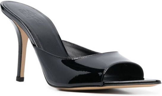 GIABORGHINI 90mm patent-toe leather mules Black