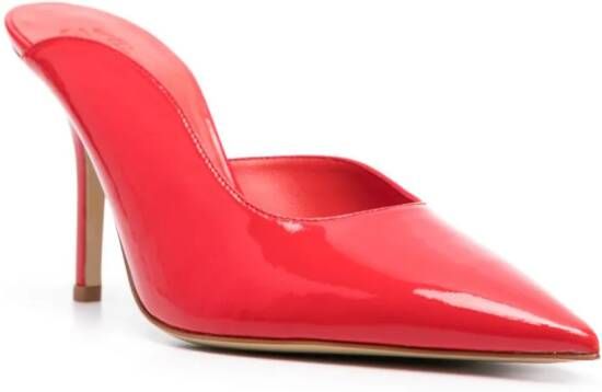 GIABORGHINI Abella 100mm leather mules Red