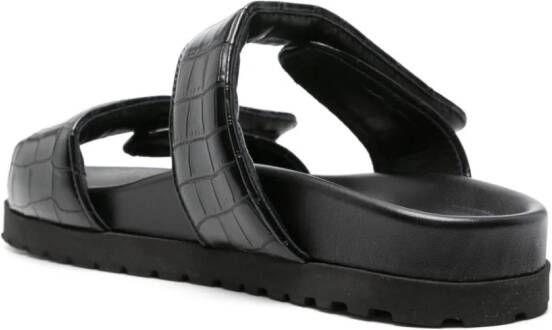 GIABORGHINI Adelaide platform sandals Black