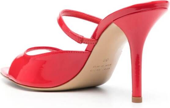 GIABORGHINI Aimeline 85mm patent mules Red