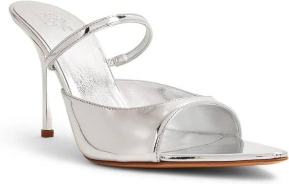 GIABORGHINI Aimeline leather sandals Silver