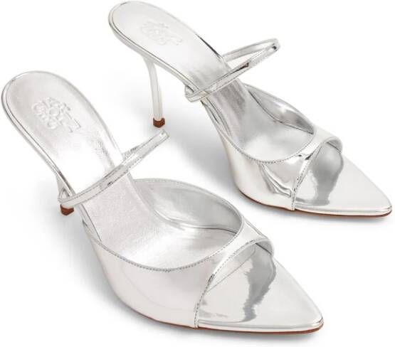 GIABORGHINI Aimeline leather sandals Silver