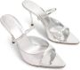 GIABORGHINI Aimeline leather sandals Silver - Thumbnail 4