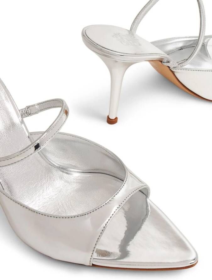 GIABORGHINI Aimeline leather sandals Silver