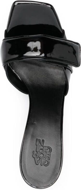 GIABORGHINI Alodie 100mm leather mules Black