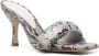 GIABORGHINI Alodie 100mm leather mules Grey - Thumbnail 2