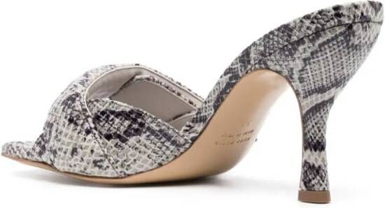 GIABORGHINI Alodie 100mm leather mules Grey