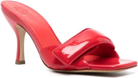 GIABORGHINI Alodie 80mm patent-leather mules Red