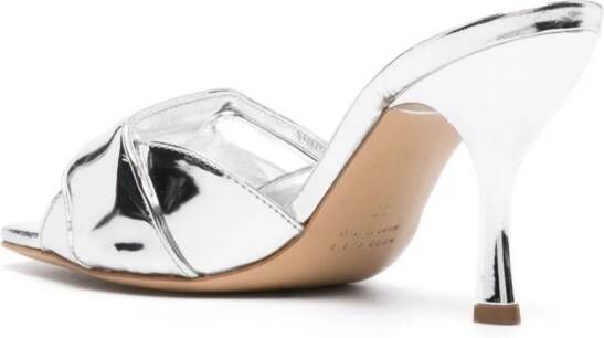 GIABORGHINI Alodie 85mm leather mules Silver