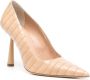 GIABORGHINI Balantine 100mm crocodile-effect pumps Neutrals - Thumbnail 2