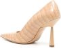 GIABORGHINI Balantine 100mm crocodile-effect pumps Neutrals - Thumbnail 3