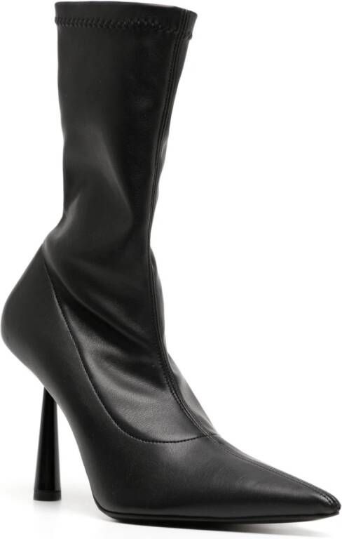 GIABORGHINI Barthelise 100mm leather boots Black