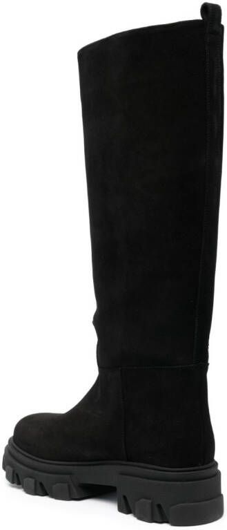 GIABORGHINI chunky-sole suede boots Black