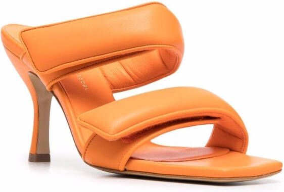 GIABORGHINI double-strap leather sandals Orange