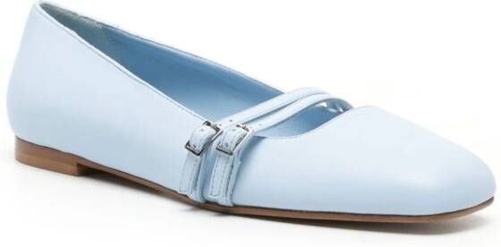 GIABORGHINI Felice leather ballerina shoes Blue