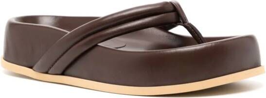 GIABORGHINI Frederique 40mm leather sandals Brown