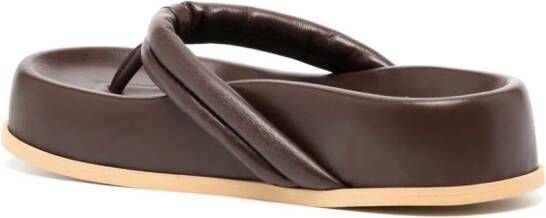 GIABORGHINI Frederique 40mm leather sandals Brown