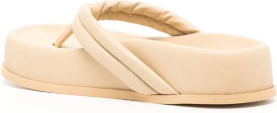 GIABORGHINI Frederique 40mm leather sandals Neutrals