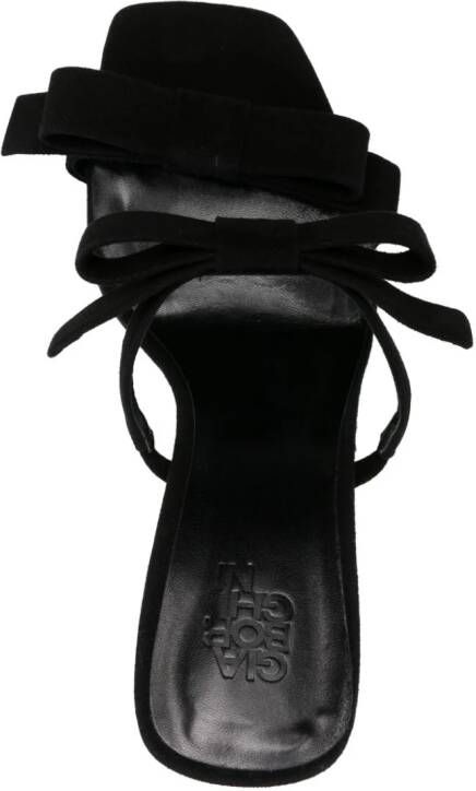 GIABORGHINI Galantine 100mm suede sandals Black