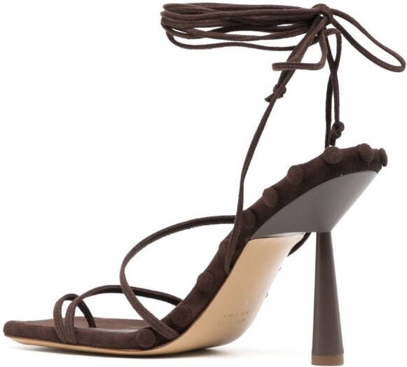 GIABORGHINI GIA RHW Rosie 36 suede sandals Brown