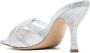 GIABORGHINI glitter-detailing 80mm leather mules Silver - Thumbnail 3