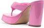 GIABORGHINI glossy-finish square-toe sandals Pink - Thumbnail 3