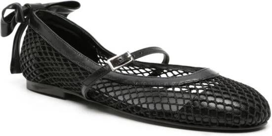 GIABORGHINI Grete mesh ballerina shoes Black