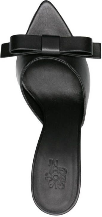 GIABORGHINI Honorine 85mm leather mules Black