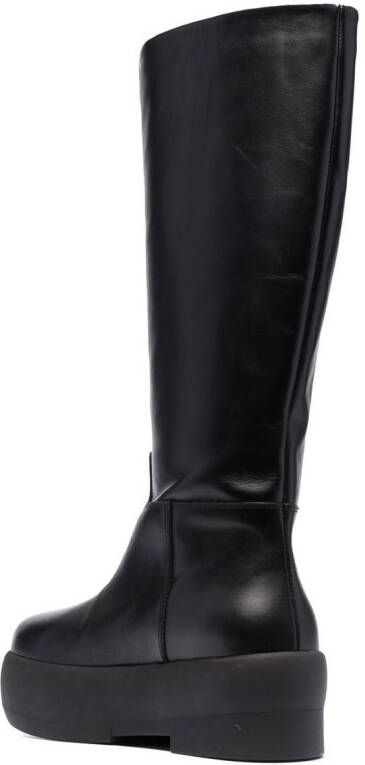 GIABORGHINI knee-length platform 70mm boots Black