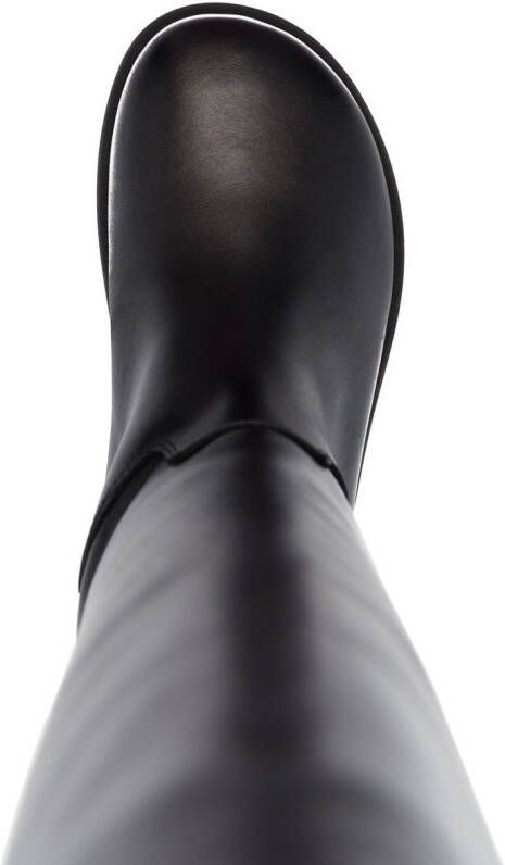 GIABORGHINI knee-length platform 70mm boots Black